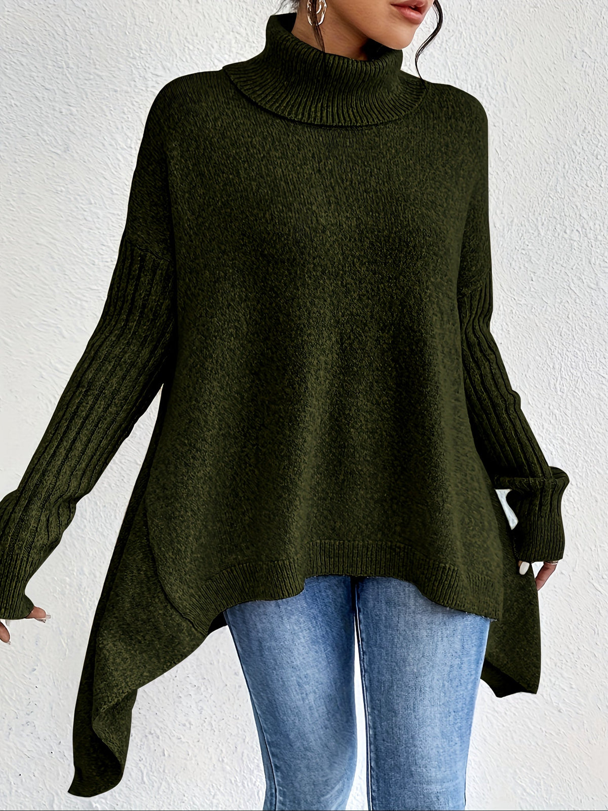 Ersilia | Maglione Oversize con Collo Alto – Lucia Toscana