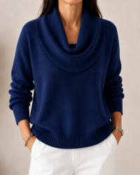 Caralina™ | Elegante Maglione con Collo a Cowl