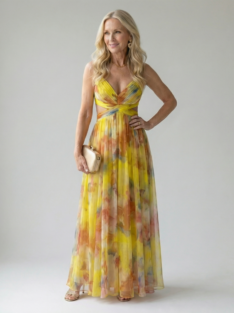 Elise | Wrap Maxi Dress with Gradient