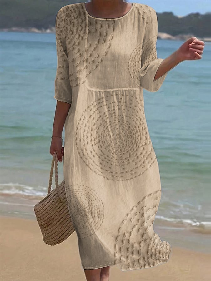 Abito casual ricamato per donna
