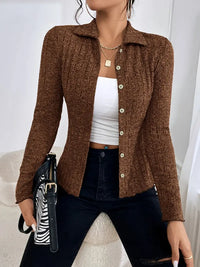 Cardigan in poliestere lavorato a maglia per donne