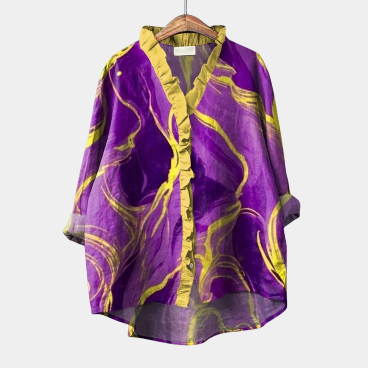 Aurora | Blusa con Pennellate Magenta