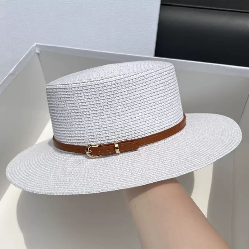 Audrey - Cappello a Cilindro con Visiera Larga in Paglia
