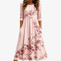 Abito Midi con Tasche Rose Garden Charm