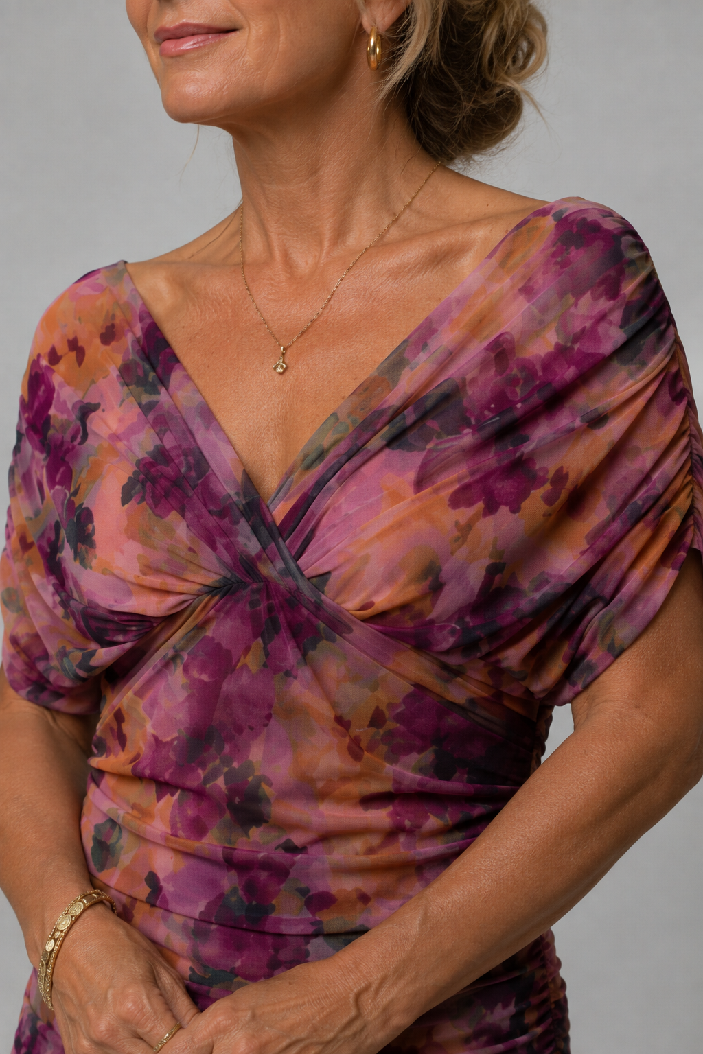 Ariane | Draped Off-Shoulder Midi Dress