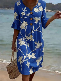 Abito casual da donna con stampa floreale
