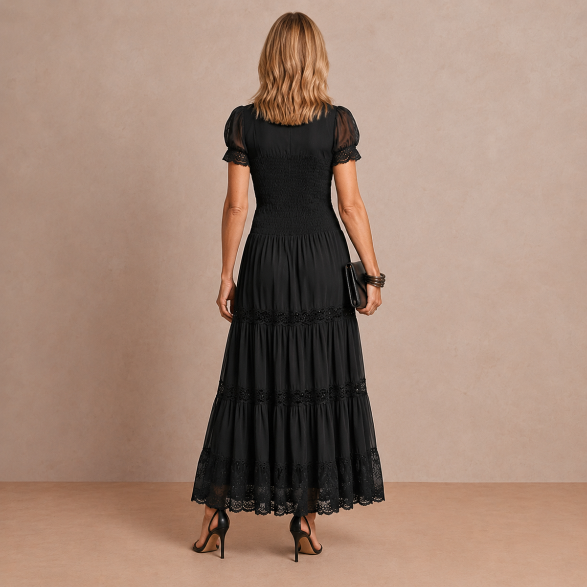 Sophia | Abito Maxi in Pizzo Trasparente per Donne