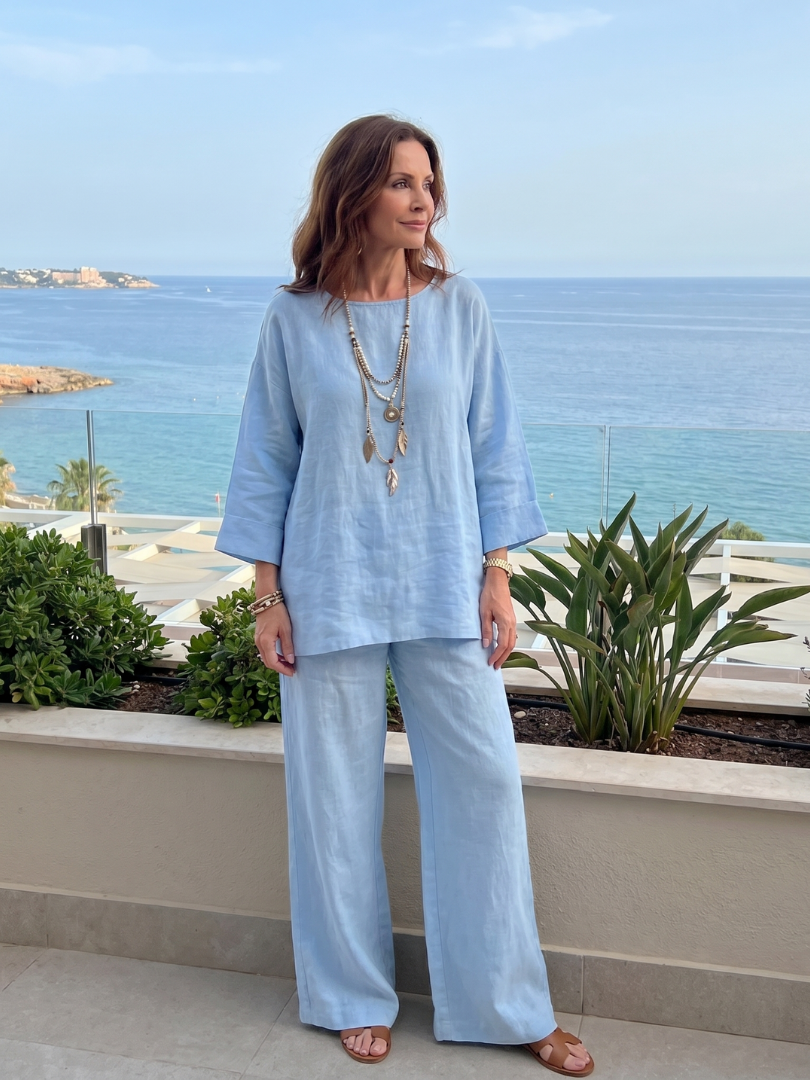 Prue | Set Tunica Oversize e Pantaloni a Gamba Larga