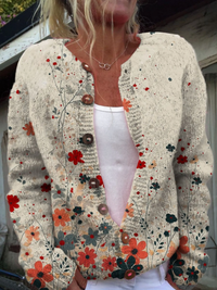 Sabrina™ | Cardigan In Maglia Floreale Vintage