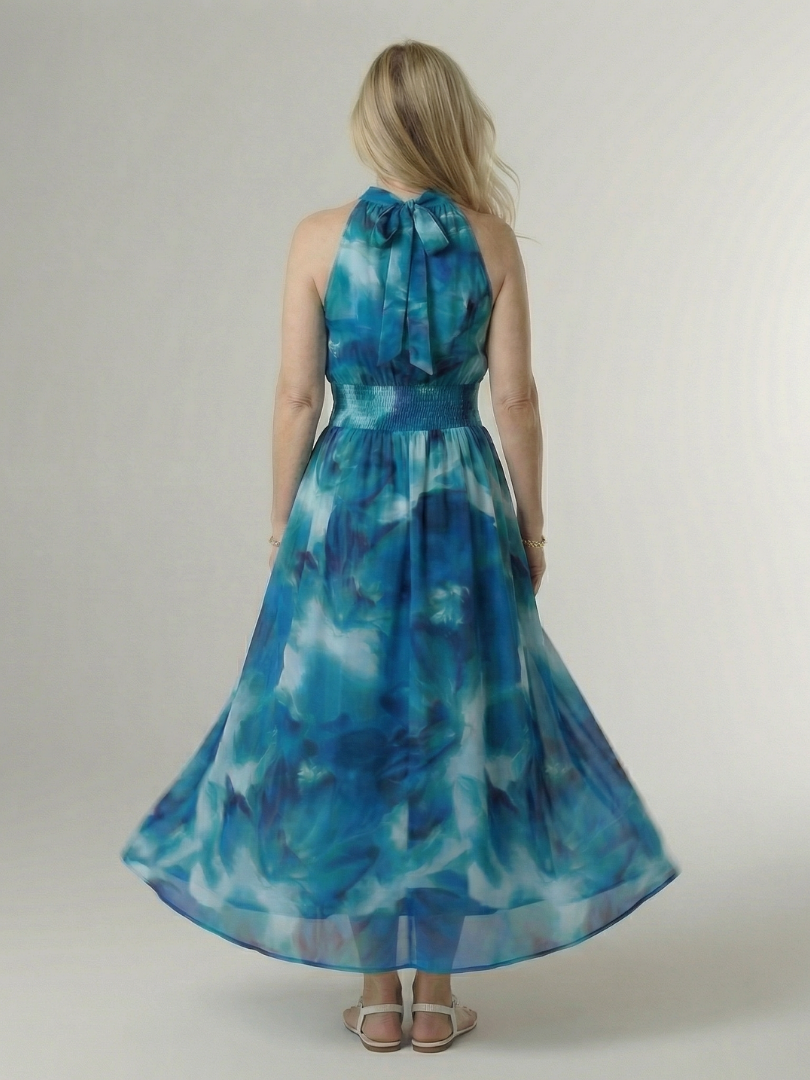 Sylin | Abito Midi con Scollo All'Americana Arricciato