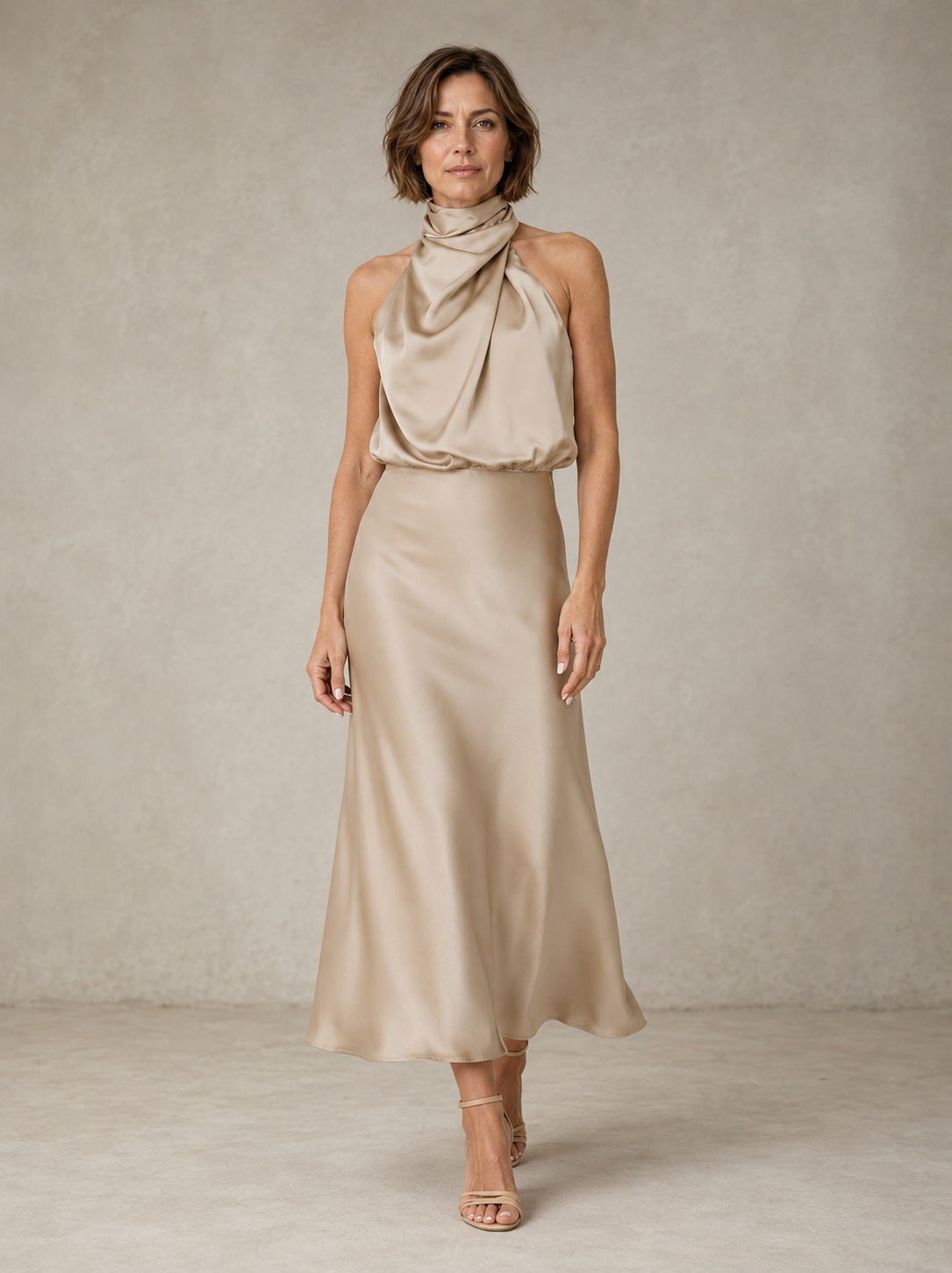 Harper | Abito da Sera in Satin Halter