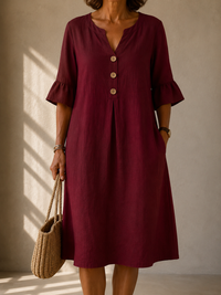 Maya | Button-Front Midi Dress