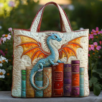 Sacca Matelassé - Drago Smeraldo Guardiano dei Libri