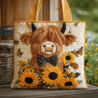 Borsa Trapuntata - Bovini delle Highlands e Girasoli
