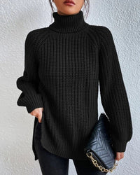 Millicent | Maglione a Collo Alto a Costine Confortevole