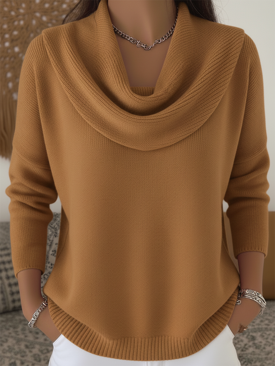 Gwyneth | Maglione con Collo a Cowl Confortevole