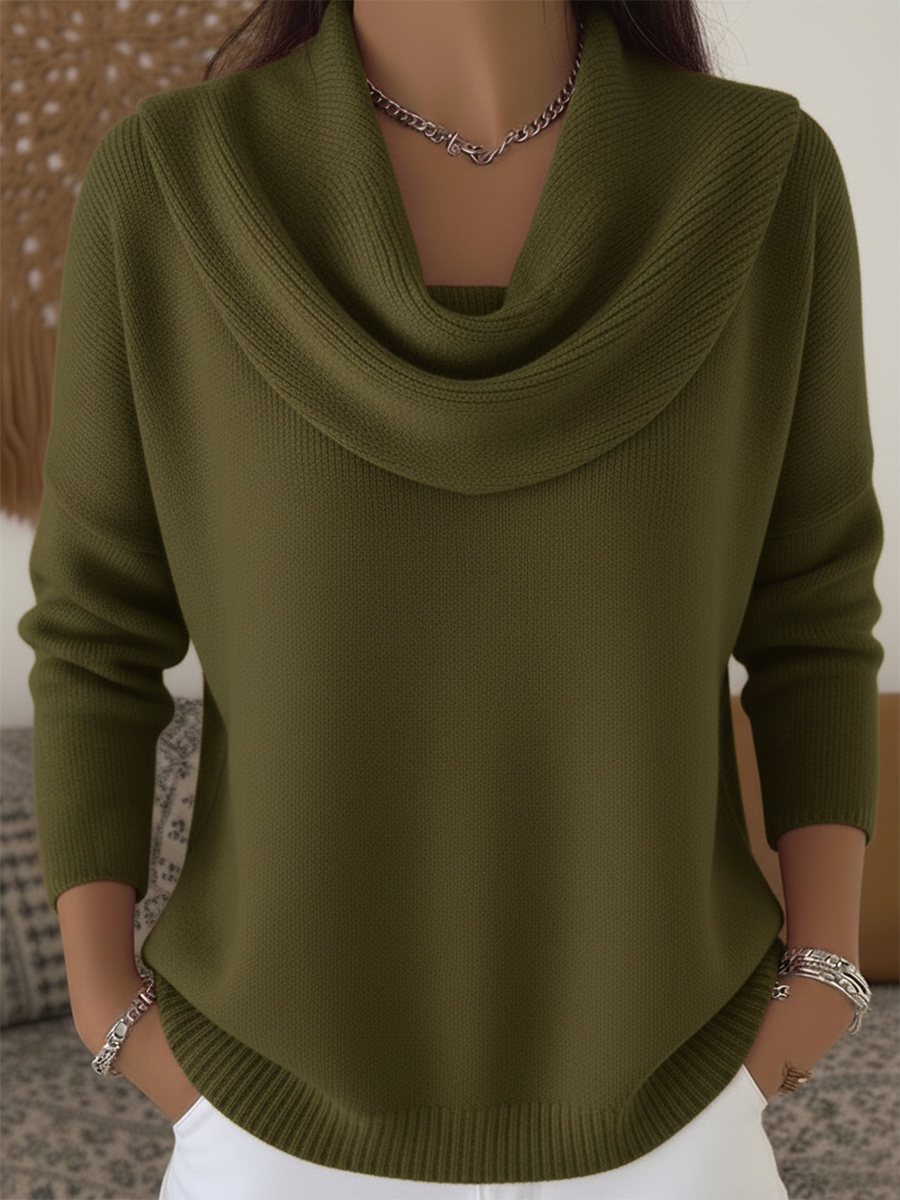 Gwyneth | Maglione con Collo a Cowl Confortevole