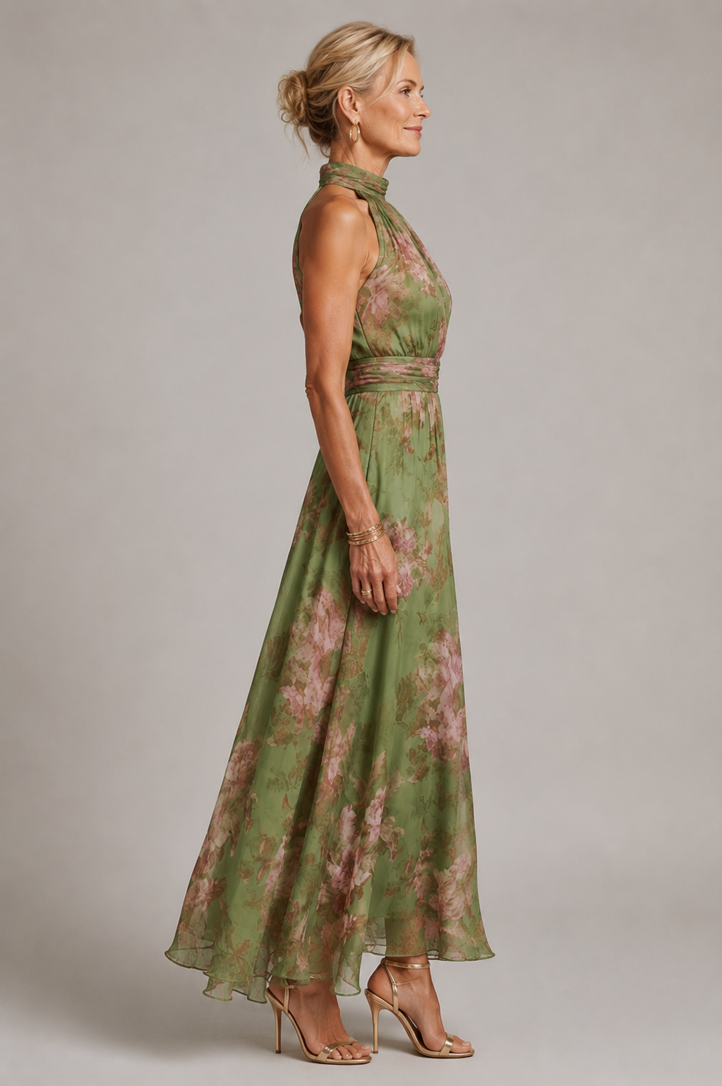Julie | Floral Halter Dress