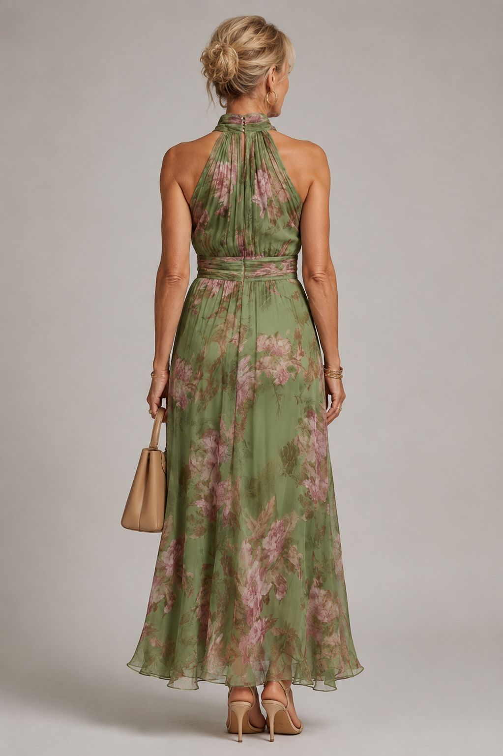 Julie | Vestito a Scollo Halter a Fiori