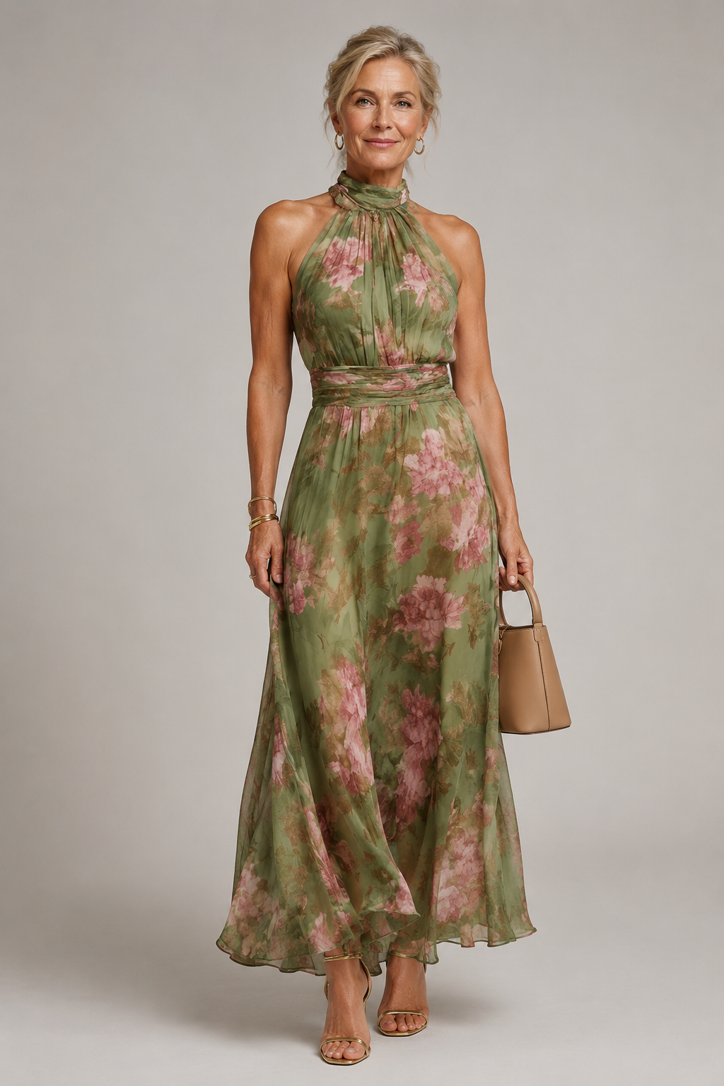 Julie | Vestito a Scollo Halter a Fiori