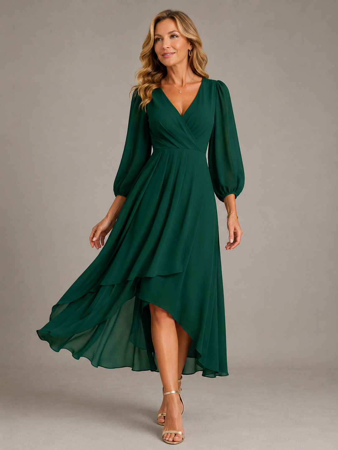 Mia™ | Elegante Abito Lungo con Scollatura a V