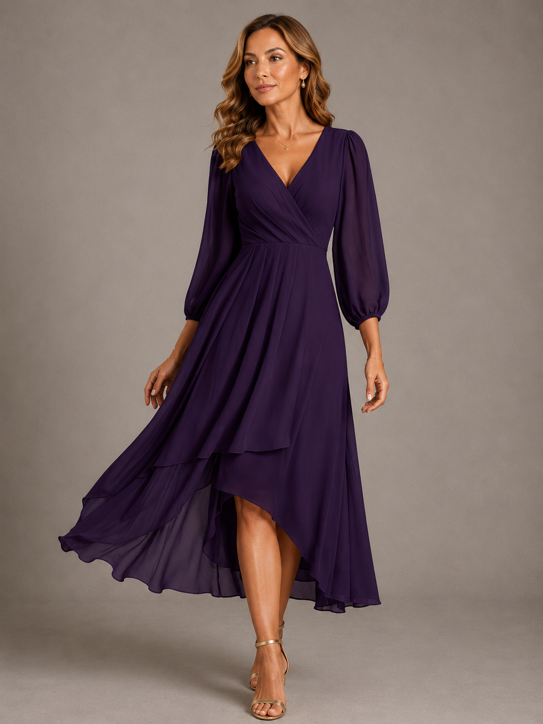 Mia™ | Elegante Abito Lungo con Scollatura a V