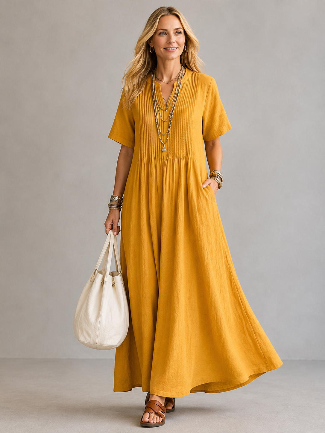 Nathalia™ | Vestito Plissettato