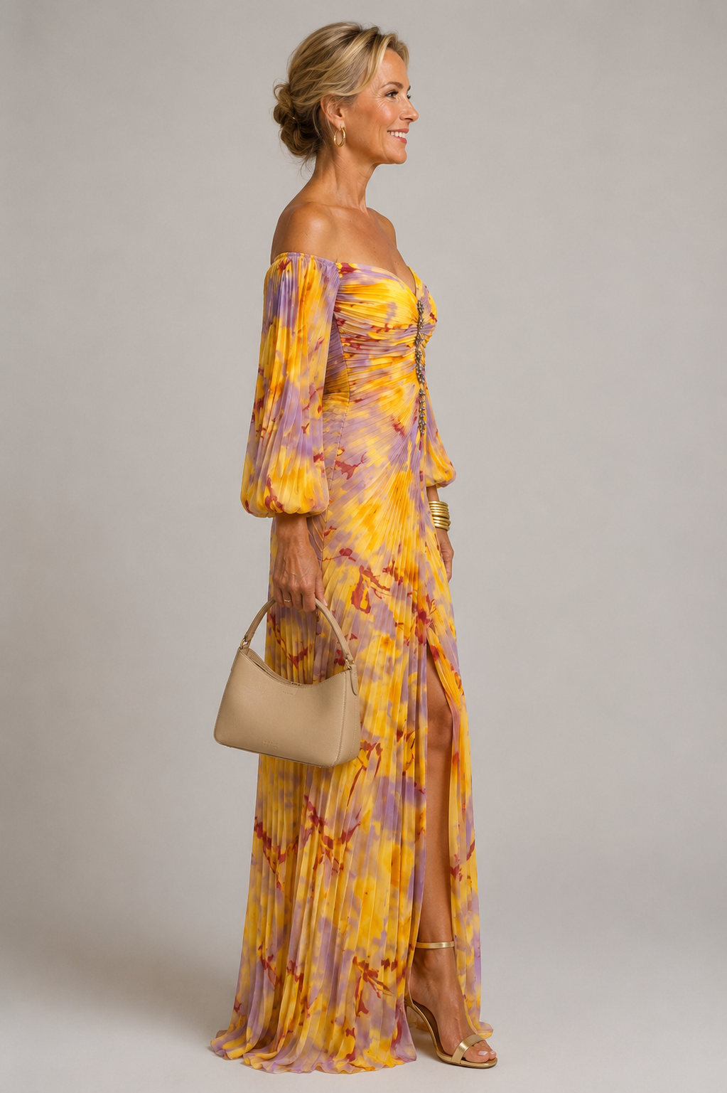 Marielle | Floral Maxi Dress with Deep Neckline