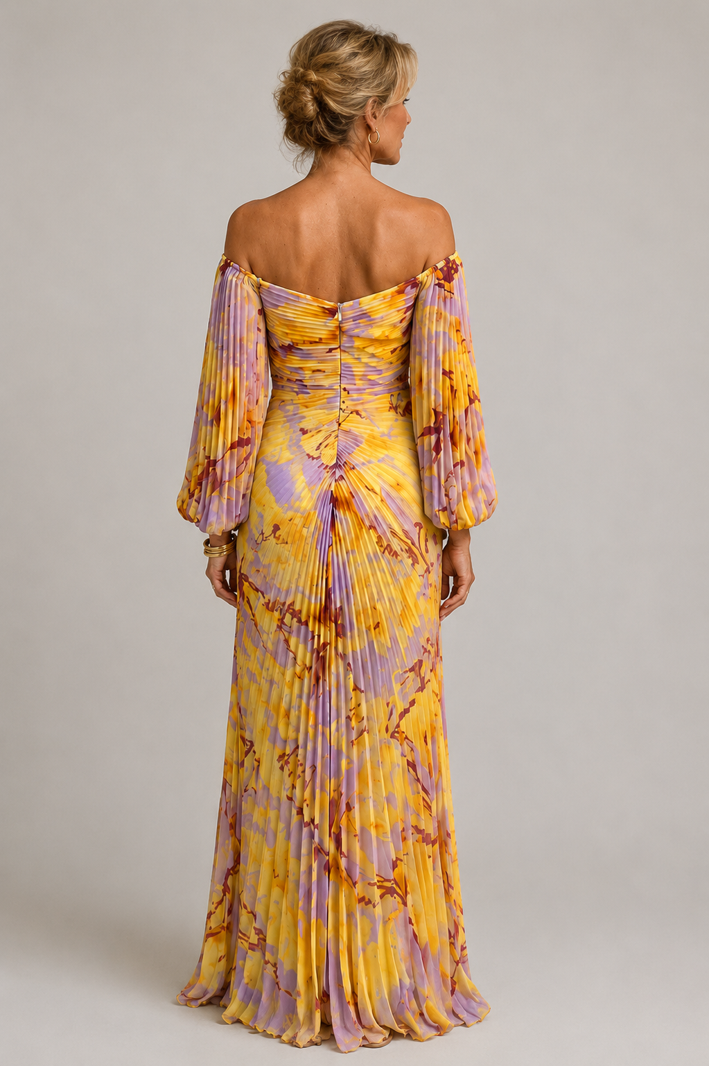 Marielle | Abito lungo floreale con scollatura profonda