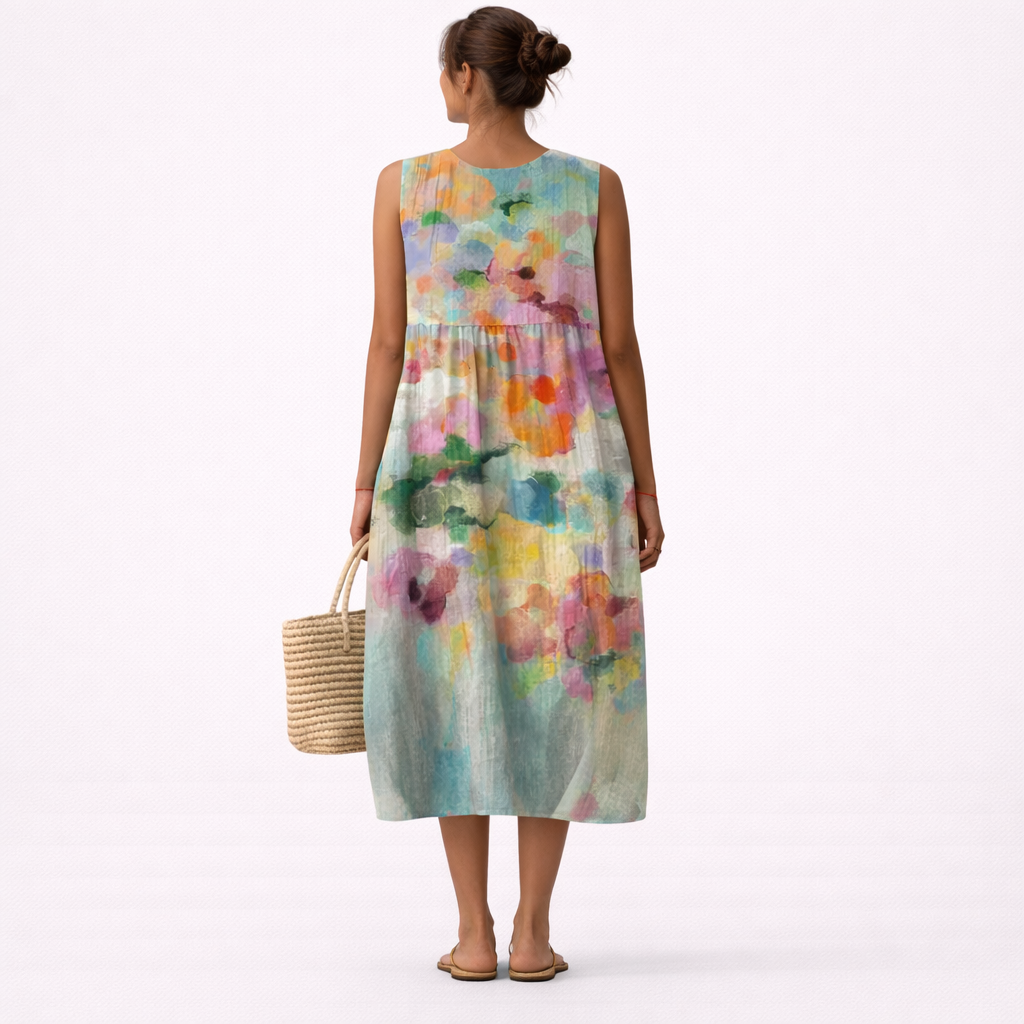 Carla™ | Elegante abito midi multicolore