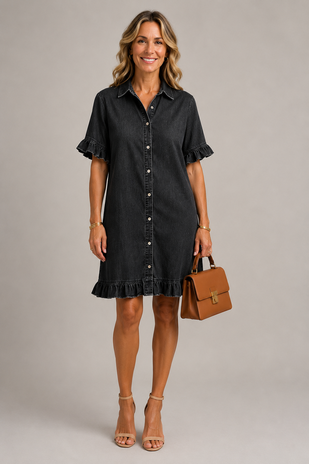 Margaux | Vestito in denim con bottoni