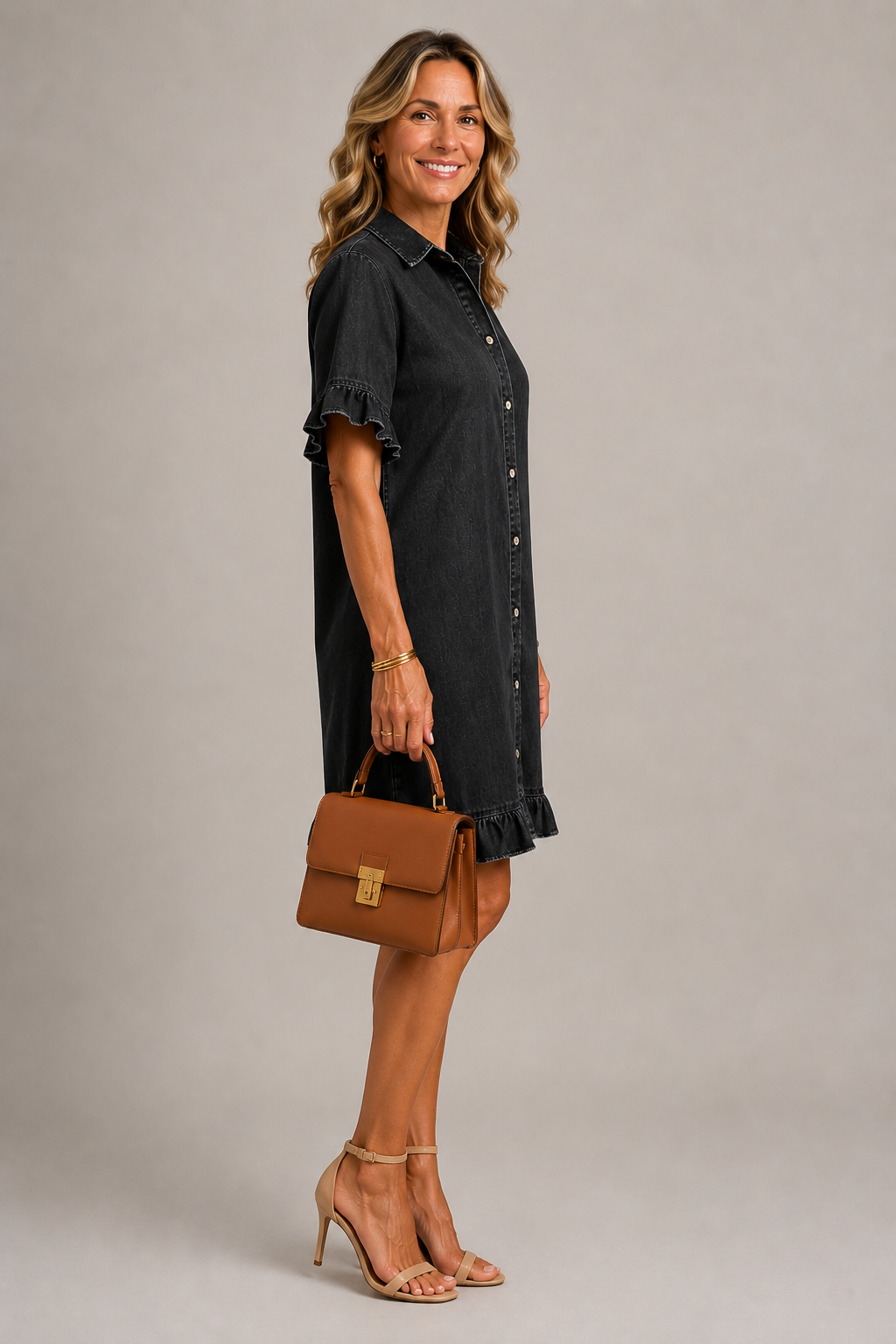 Margaux | Vestito in denim con bottoni