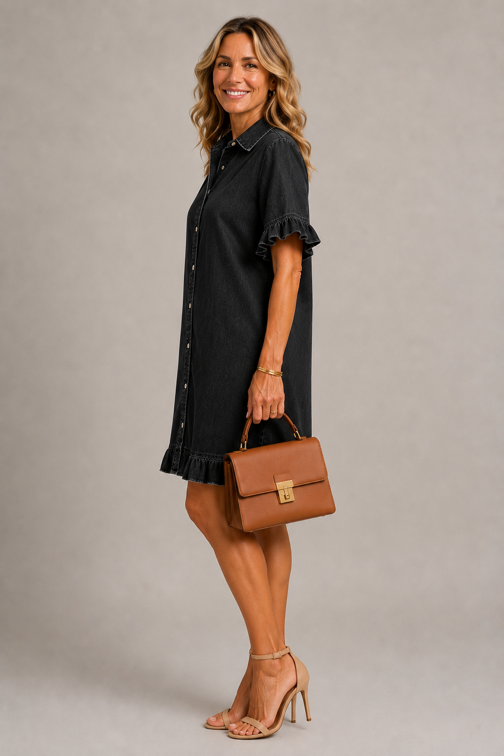 Margaux | Vestito in denim con bottoni
