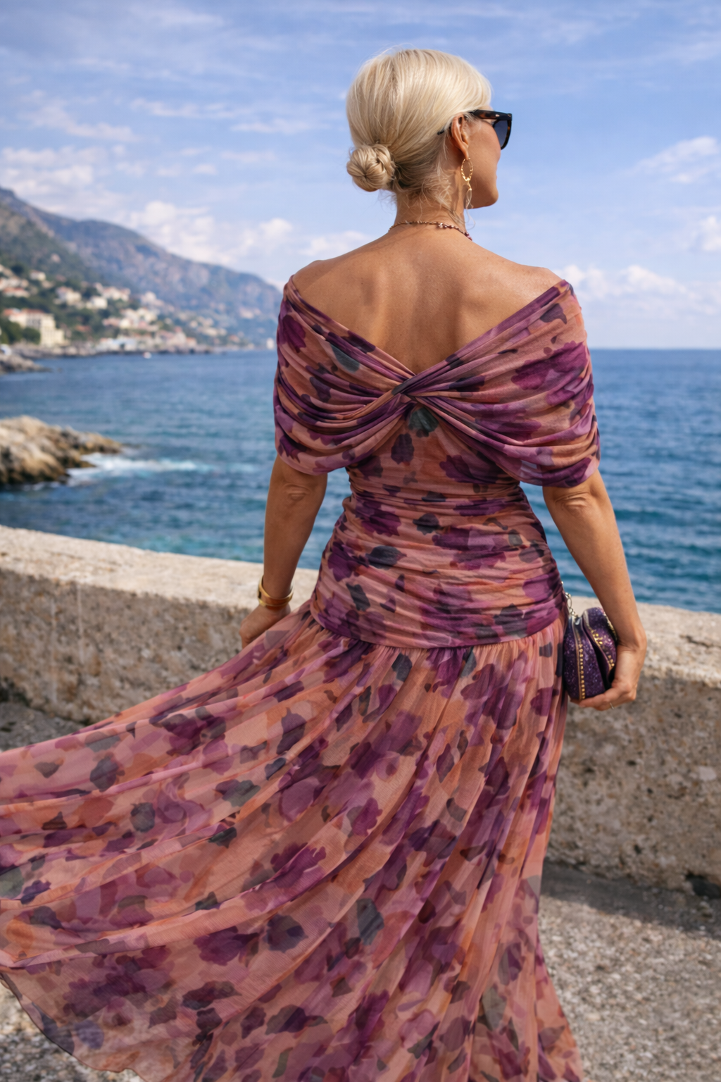 Marella | Abito Lungo con Vita Arricciata – Lucia Toscana