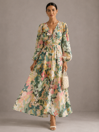 Celine | Abito Femminile con Motivo Floreale