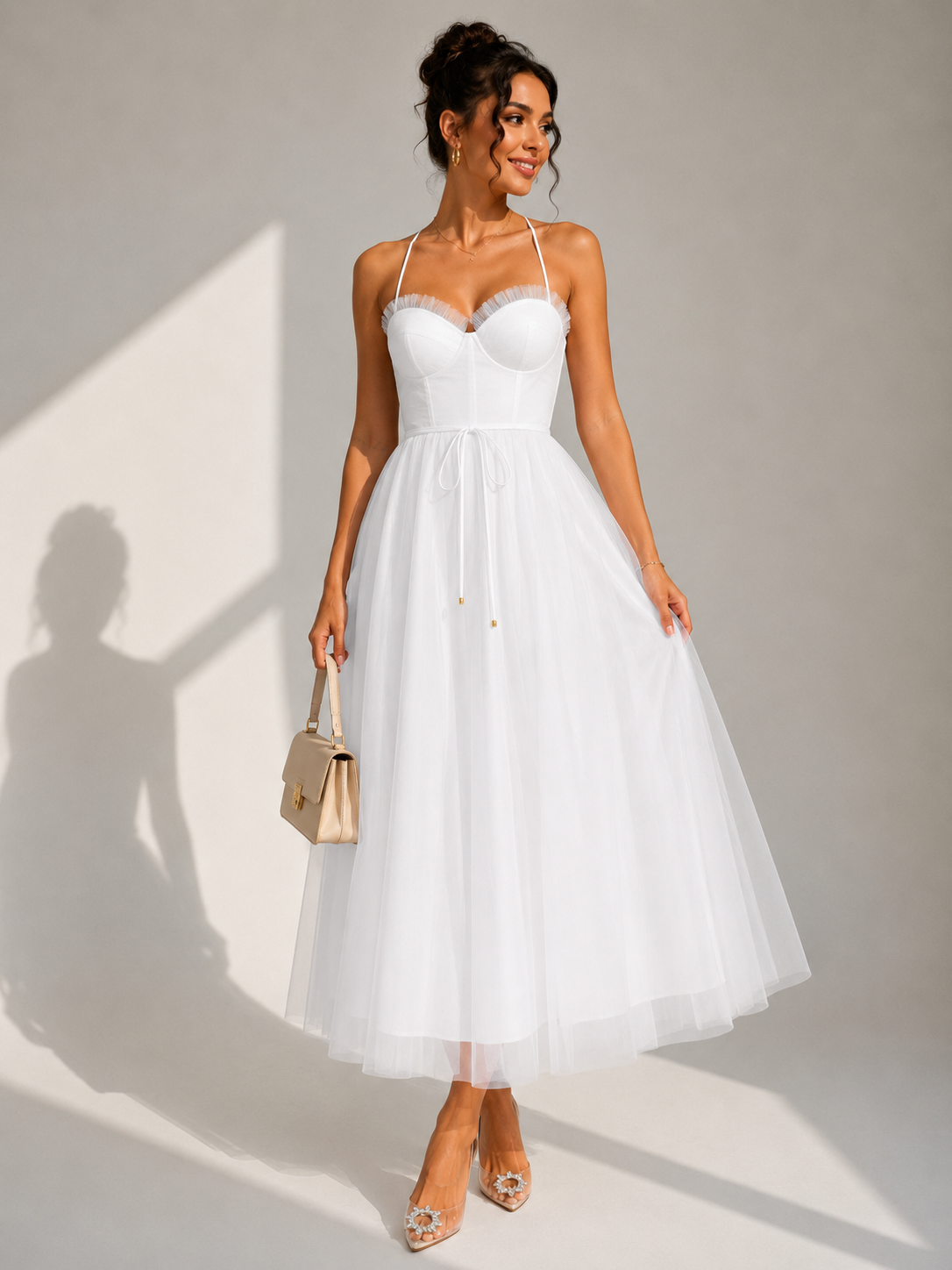 Mila | Abito Midi con Corpetto a Bustier – Lucia Toscana