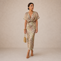 Vilana | Abito Midi Incrociato Animalier