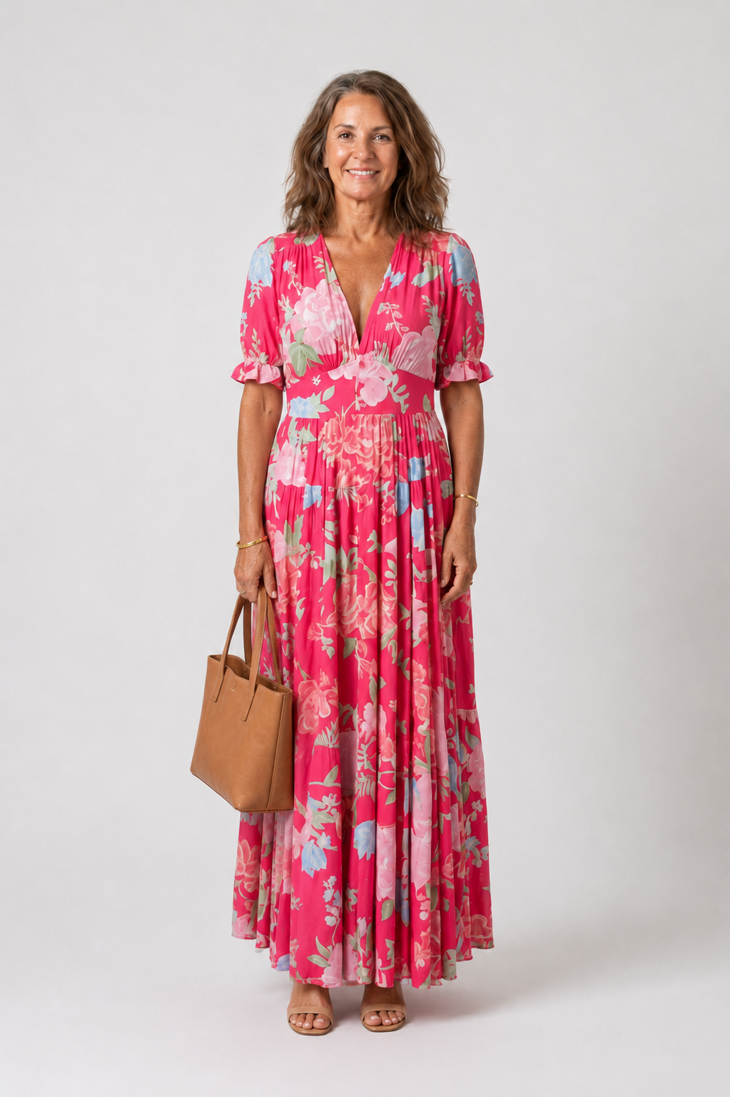 Line | Abito midi floreale romantico con scollatura a V