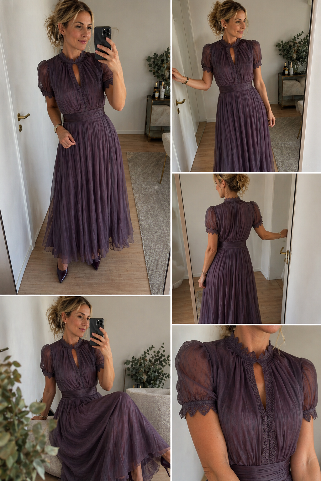 Valentina | Abito Midi con Maniche a Sbuffo – Lucia Toscana