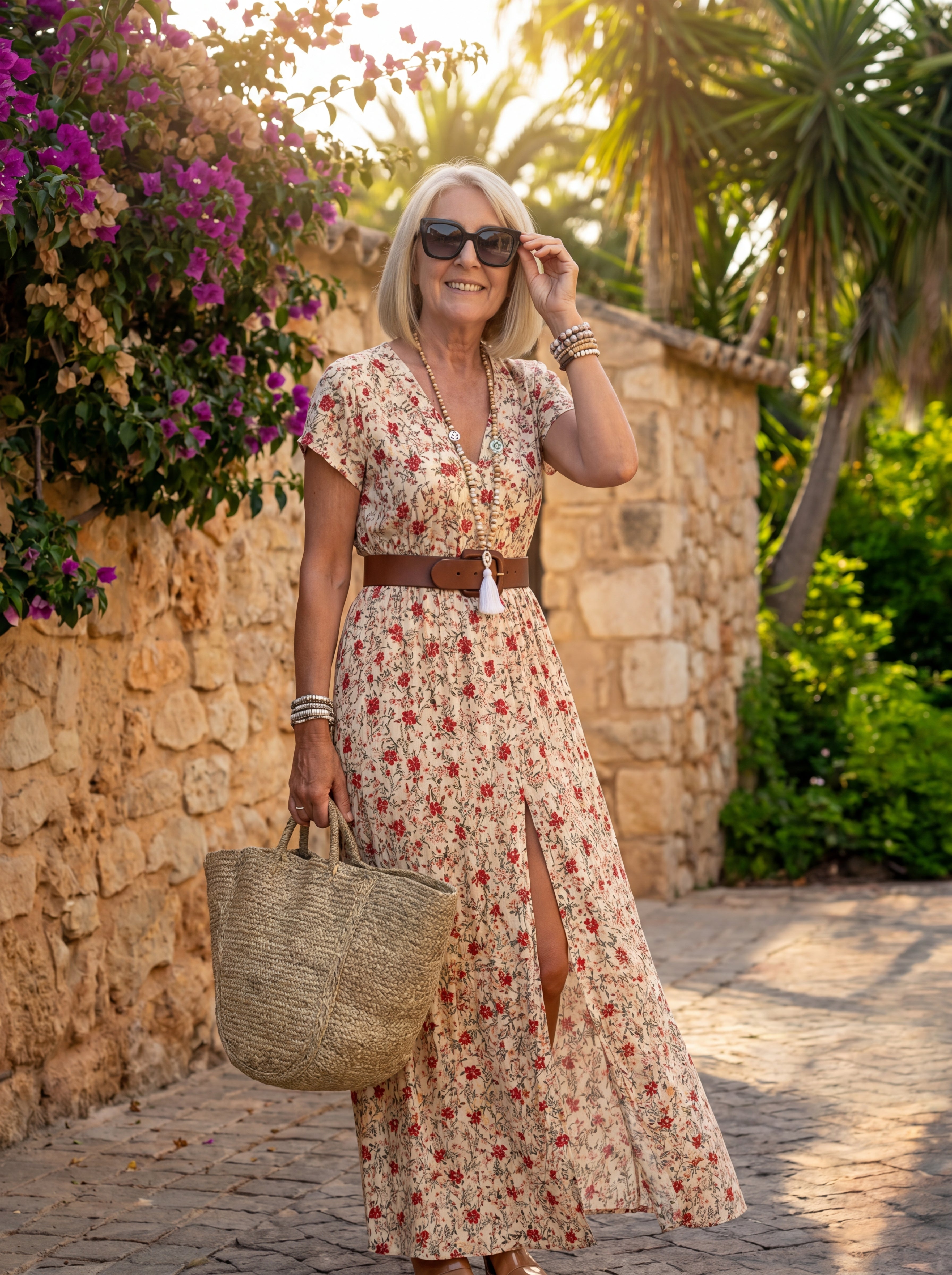 Joselin™ – Vestito lungo bohemien e vaporoso con cintura