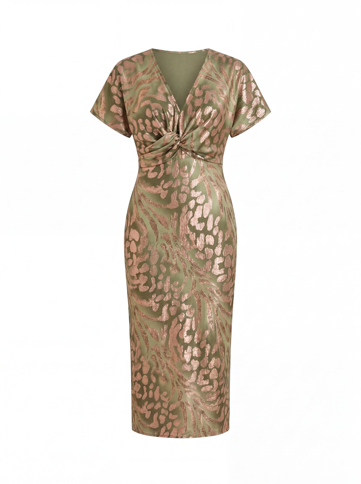 Vilana | Abito Midi Incrociato Animalier – Lucia Toscana