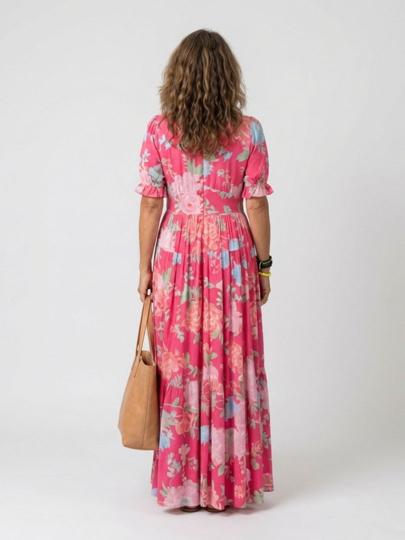 Line | Abito midi floreale romantico con scollatura a V