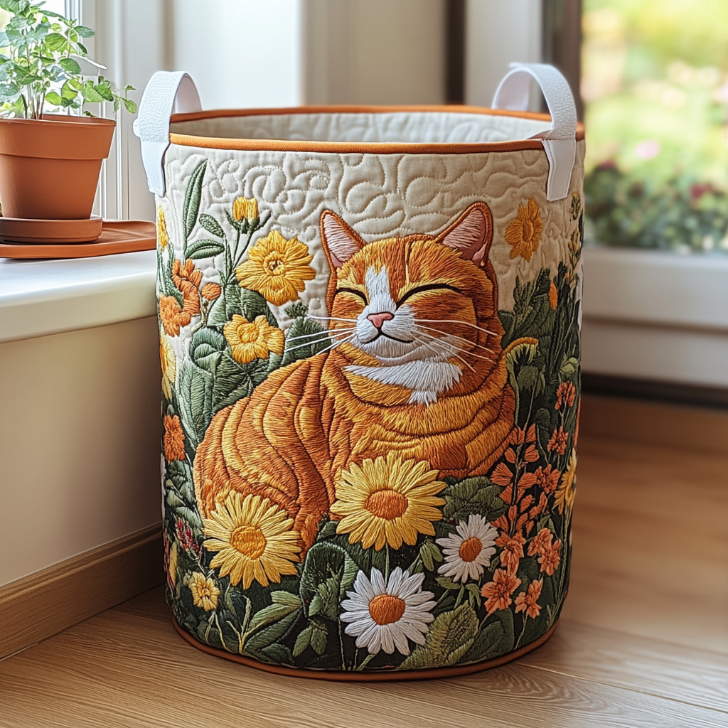 Gatto della Foresta | Cesto per Biancheria Fatta a Mano