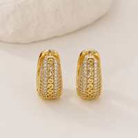 Orecchini in perline di turchese placcati oro bohemien