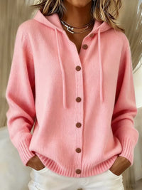 Brenda | Cardigan con Cappuccio e Bottoni Confortevole