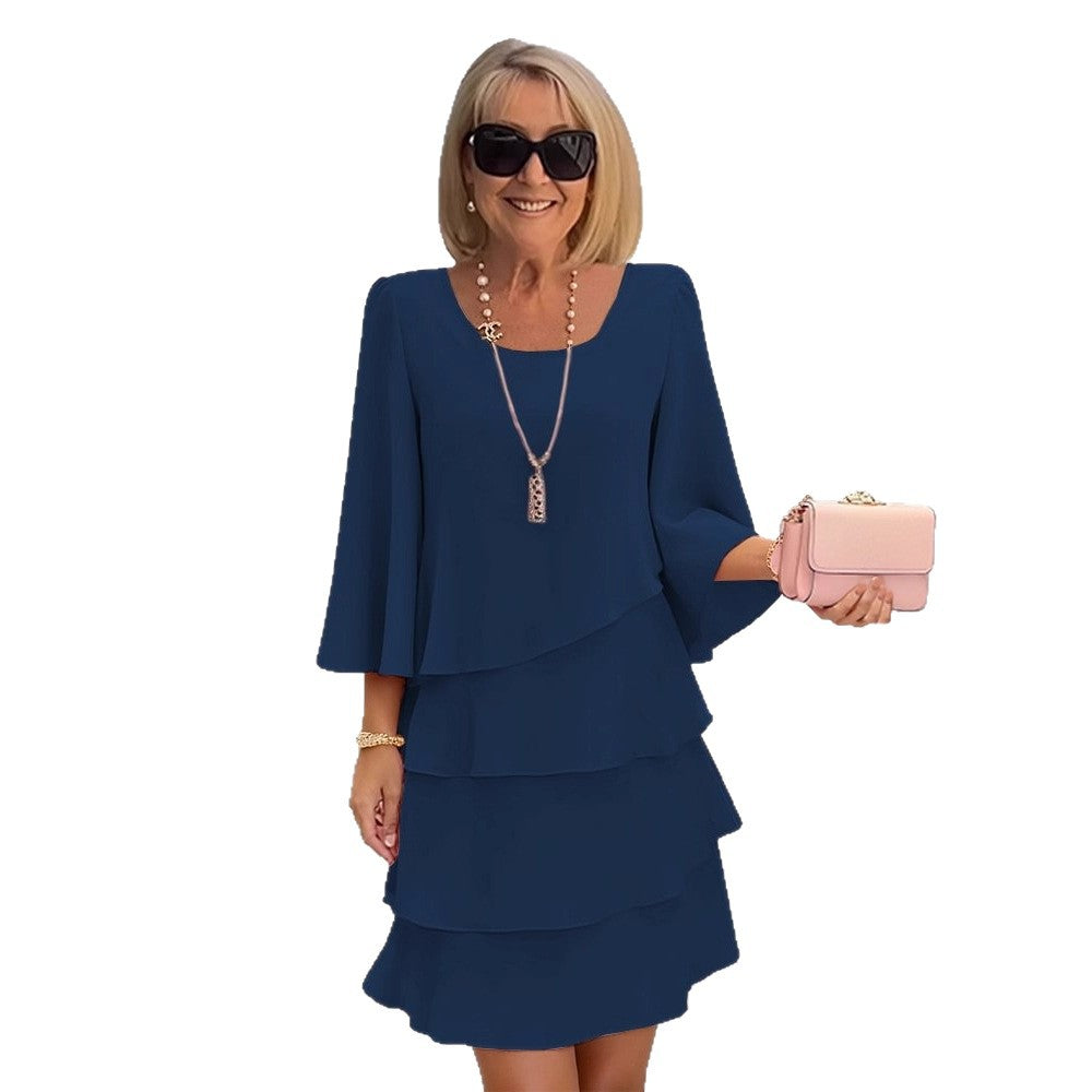 Maria – Elegante vestito midi con volant