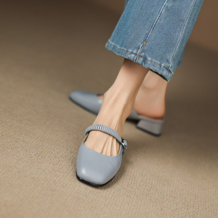 Novie | Mules Mary Jane in Pelle Vera