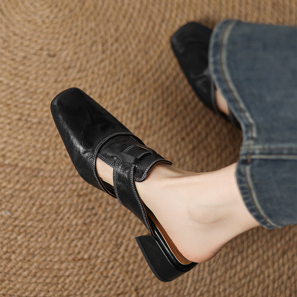Mule in vera pelle Ivora