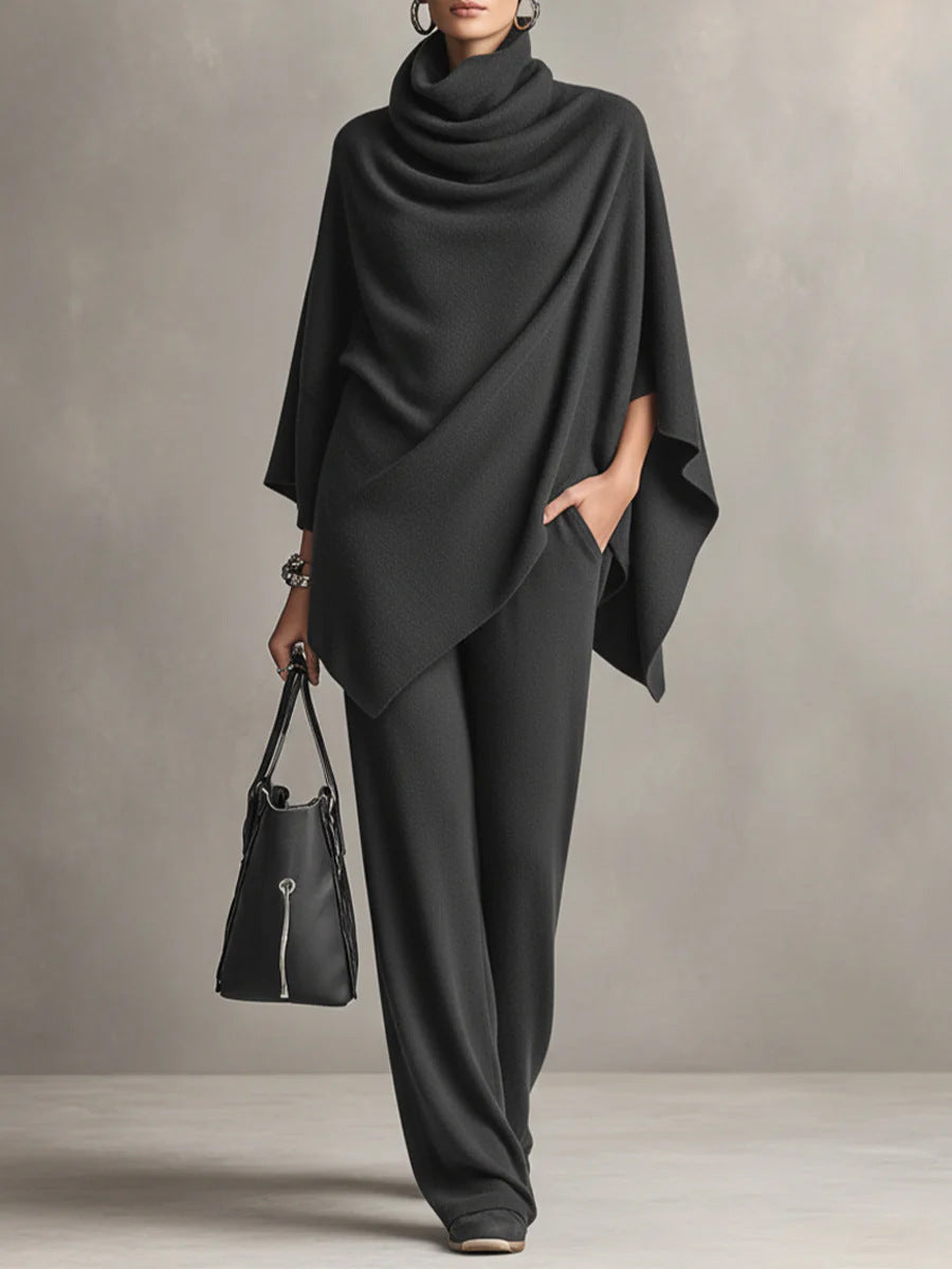 Celeste | Set Elegante a Due Pezzi con Drappeggio