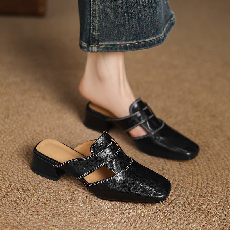 Mule in vera pelle Ivora